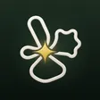Etappe app icon: four cream loops with a golden star on deep green.